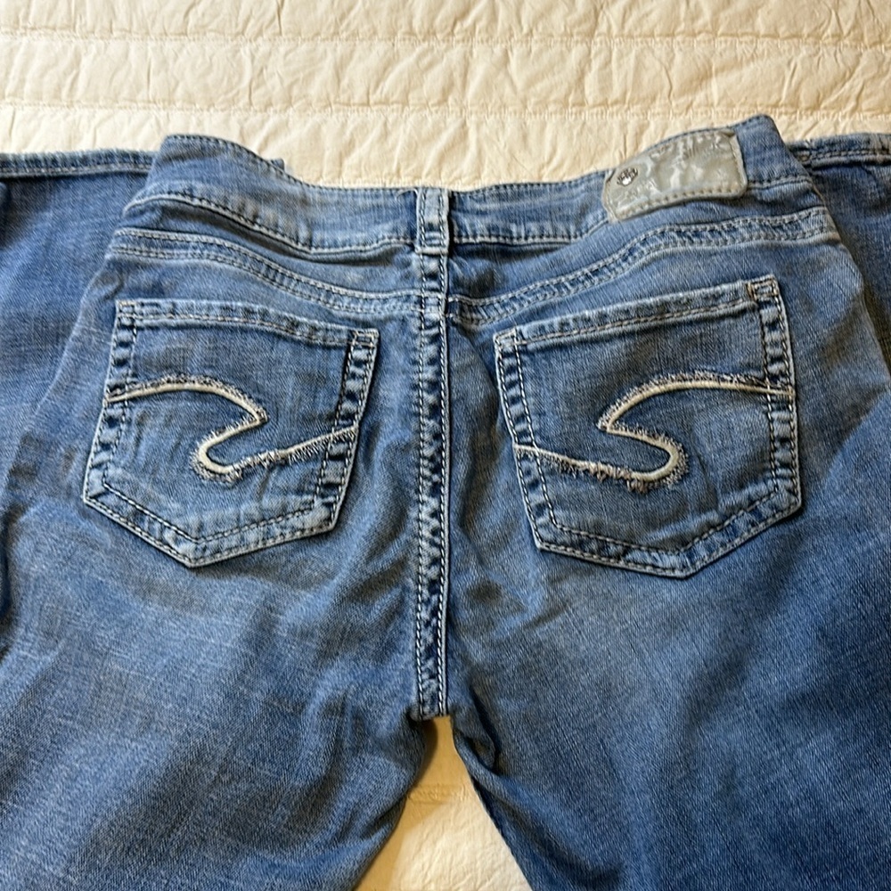 Silver SUKI Capri silver jeans, W 29 denim